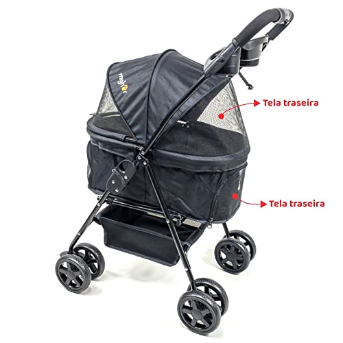 Carrinho de passeio para Pet, animal de estimação, cachorro, cão, gato de pequeno porte até 15 Kg