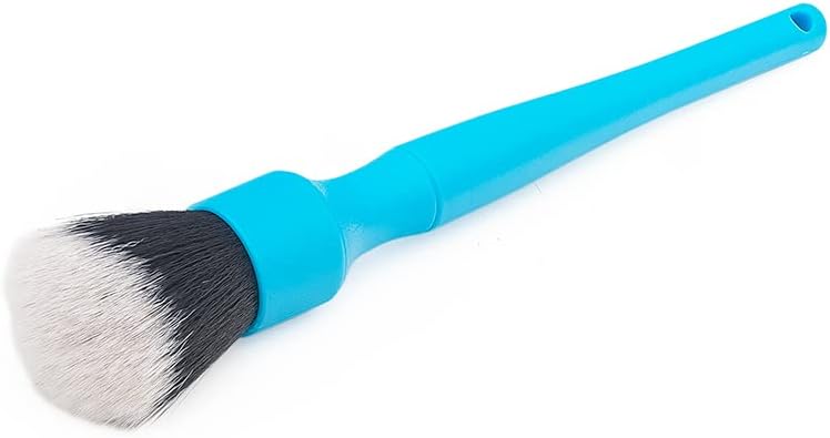 Synthetic Detailing Brush - Ultra-Soft Bristles, Comfortable Grip and Scratch-Free Cleaning for Exterior, Interior, Emblems, Badges, and Instrument/Guage Panels. (Blue, Long)