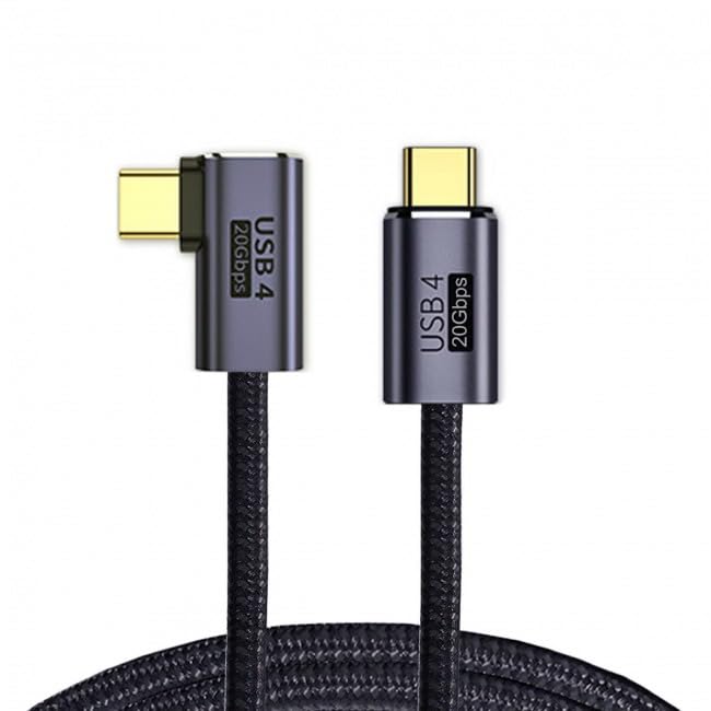 Image of CY Cable USB4 USB-C 100W Type-C Male to Male Cable Left Right Angled USB4.0 20V 5A GEN2 20Gbps 100W Charging for Laptop Tablet Phone