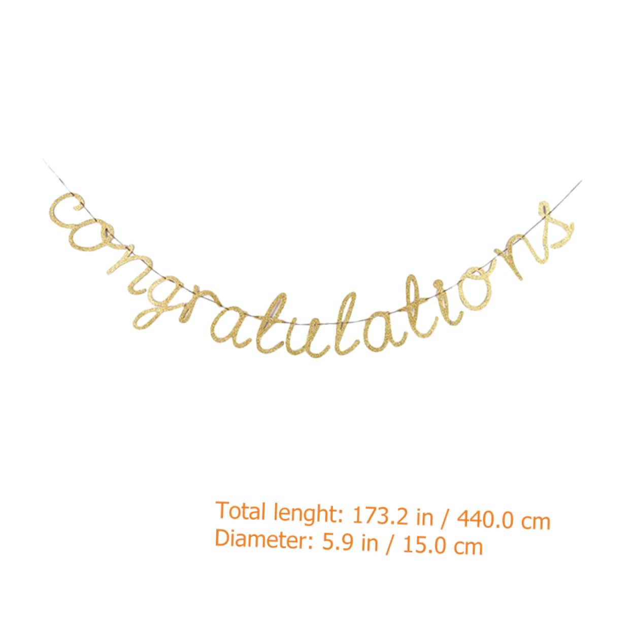 KOMBIUDA 2 Juegos de graduación logo Anuncio compromiso Felicidades classroom decoration decoración aula pancarta de felicitaciones de la fiesta de graduación Papel Golden