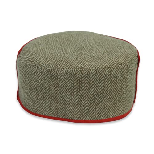Image of Vastraa Fusion Himachali Topi for Men | Nepali Headwear | Traditional Kullu Cap | Pahadi Topi | Kashmiri Hat | Wool Handcrafted Ethnic Wear