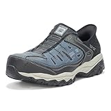 Skechers Men's Hands Free Slip-ins Cankton-Faison St Industrial Shoe, Navy/Grey, 10.5