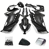 ZXMT Motorcycle Fairing Kit Matte Black Fairings for Kawasaki Ninja 300 EX300 EX300A EX300B 2013 2014 2015 2016 2017 (17Pcs)