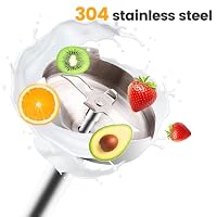 4-in-1 Stabmixer Edelstahl 500W, Pürierstab mit 2 Geschwindigkeiten, Hand Blender Set mit Schneebesen, Lebensmittelhacker und Messbecher, für Babynahrung, Suppen, Smoothies und Dips (4-in-1) – Ansicht 9