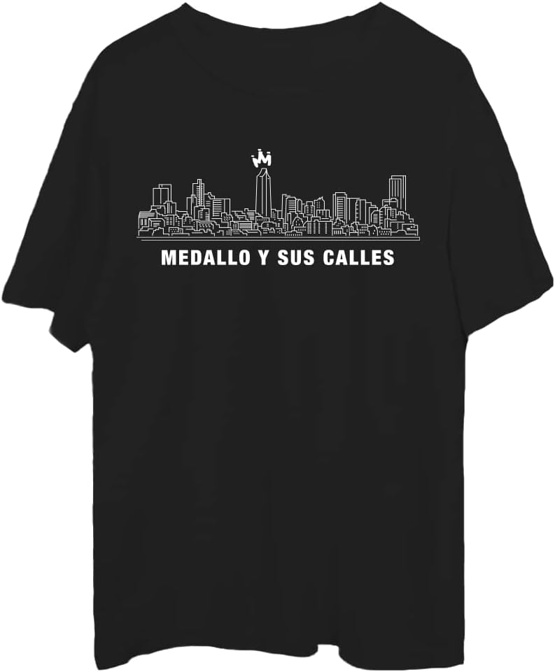 Maluma Unisex-Adult Medallo Y Sus Calles Black T-Shirt