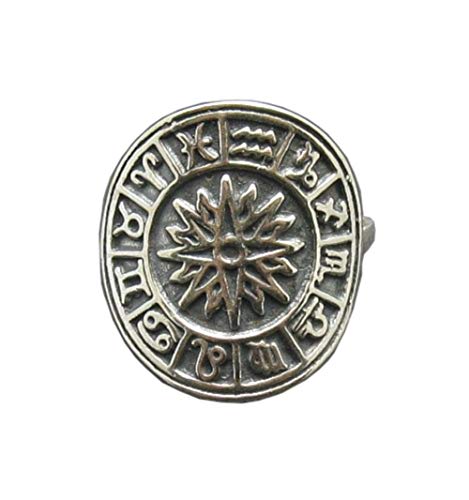 Bague en argent massif 925 Les signes du zodiaque R000781 pour femme et homme