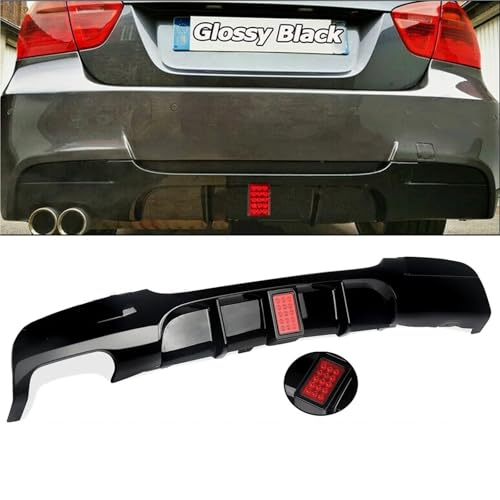 Diffuseur arrière E90 E91 noir sport avec lumière pour BMW Série 3 2005-2012