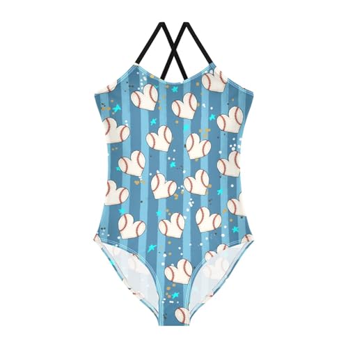 Image of Girls one Piece Swimsuit Summer UPF 50+ Quick Dry Beach Bathing Suit with Straps Swimwear 3-10 Years