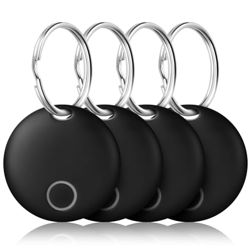 Ainiv Smart Tag Pro, 4pcs Schlüsselfinder Key Finder, Koffer Tracker Kompatibel mit Apple Wo ist?APP(iOS NUR),Anti Verlust Bluetooth Key Finder für Gepäck/Taschen, Austauschbarer Akku IP67 Wasserdicht