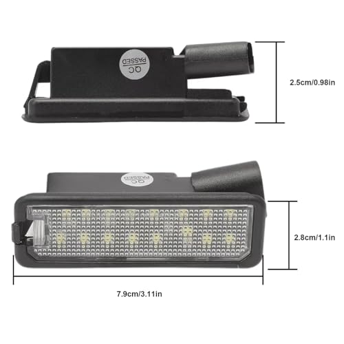 2 Luces para matrícula con conector OEM 1K8943021A para Beetle, EOS y Golf 7 5