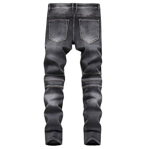 Men's Ripped Jeans Slim Fit Skinny Stacked Jeans Stretch Fashion Cargo Denim Pants All for Men3