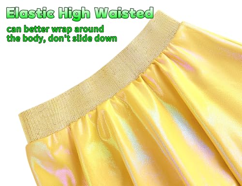 Image of Gnainach Girls Skorts High Waist Athletic Skirts with Shorts Stretchy Activewear for Teens Kids Performance Tennis