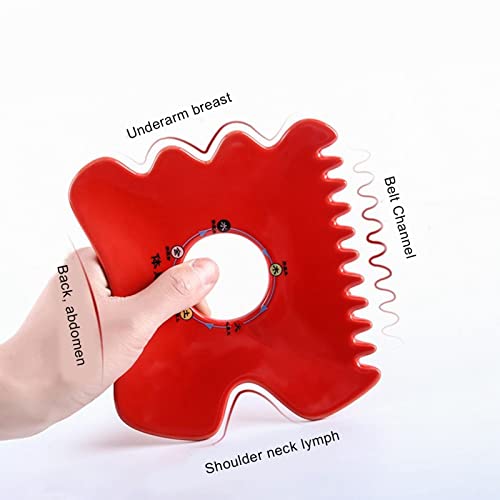 Placa Gua Sha Skin Gua Sha, placa de cerâmica Gua Sha com bordas diferentes, meridianos transparente