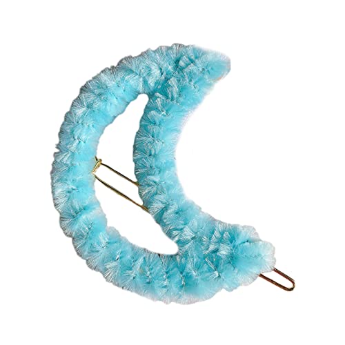 Horquillas multiforma, horquillas para el pelo de felpa para chicas calientes, serie azul, pasadores laterales para el pelo para mujer