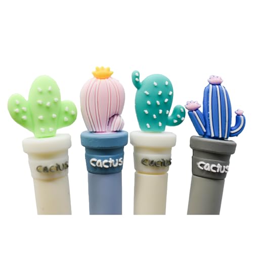 8 bolígrafos de gel cactus florales multicolor 0.5 mm miniatura 2