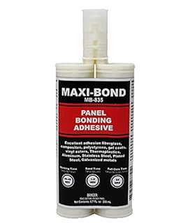 Maxi-Bond Panel Bonding Adhesive – Two-Part Epoxy, Non-Sagging, High Strength Adhesive for Auto Panels, Metal, Fiberglass, Plastic, 200ml w/Mixing Nozzles (MB-835)