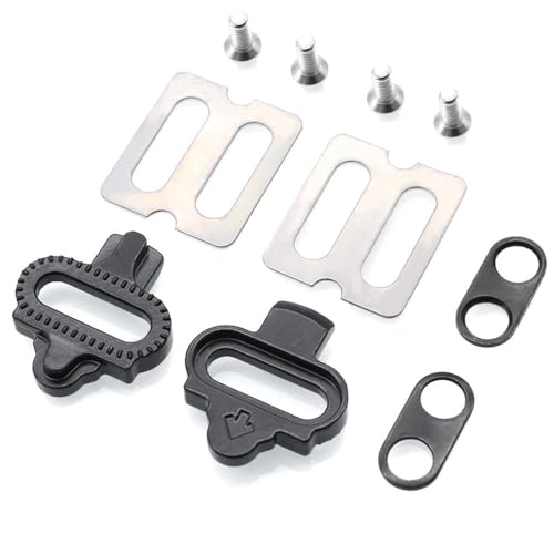 Calas SPD compatibles con SH51 SH56, Set Antideslizante para MTB, Indoor Cycling, Zapatillas de Ciclismo y Pedales(Black)
