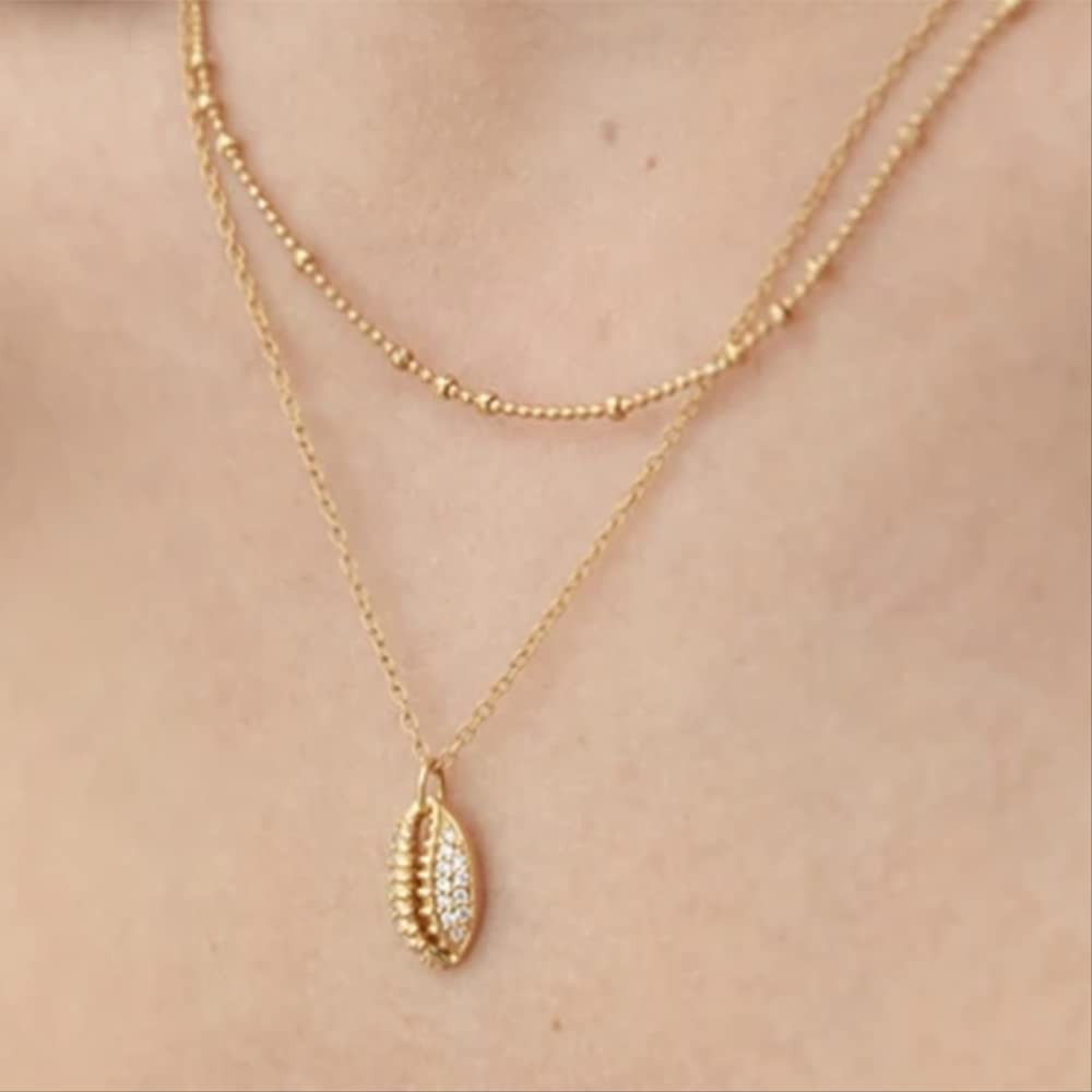 Collar de concha 925 para mujer, gargantilla de cadena de joyería