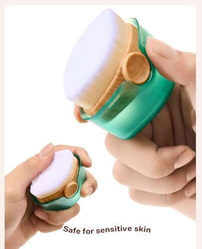 Searuodio Sunscreen Applicator for Kids, Adults & Families - BPA Free & Refillable, Travel & Ourdoor Sunblock Buddy Brush Set with Protective Caps, Sun Lotion Applicator Sun Cream Brush