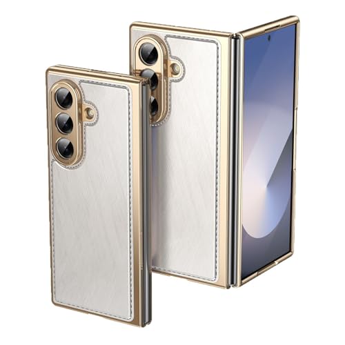 Coque Samsung Z Fold 7 protection cuir rigide PC arrière blanc