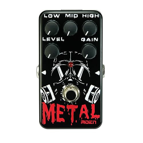 MOEN Electric Guitar Pedal Effects Metal Distortion Gain Level Low Middle High