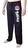 Pokemon Poke Ball Logo Black Quick Turn Sleep Pant (XL, Black)