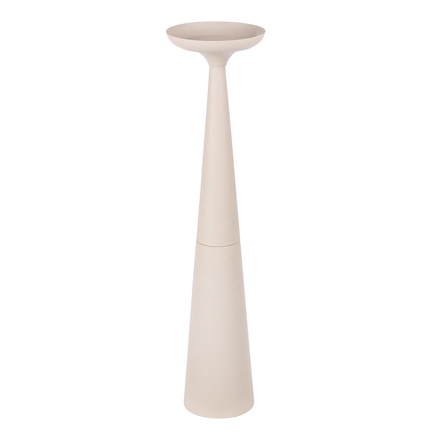 Casablanca Rotonda Candle Holder Made of Iron, Crackled Surface, Grey, Height 84 cm x Diameter 21 cm