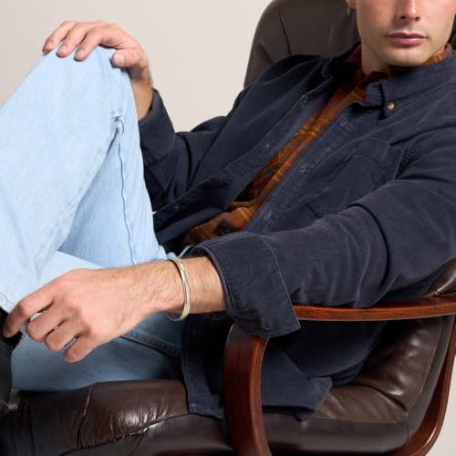 Fossil Herren Edelstahl mit offenem Armreif – Ansicht 2