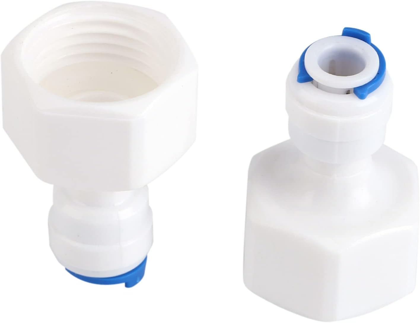 Yctze 6pcs 1/4 Tube OD to 1/2 Female Quick Pushin Connector for Water Filter Reverse Osmosis, Suitable for Fridge Pipe
