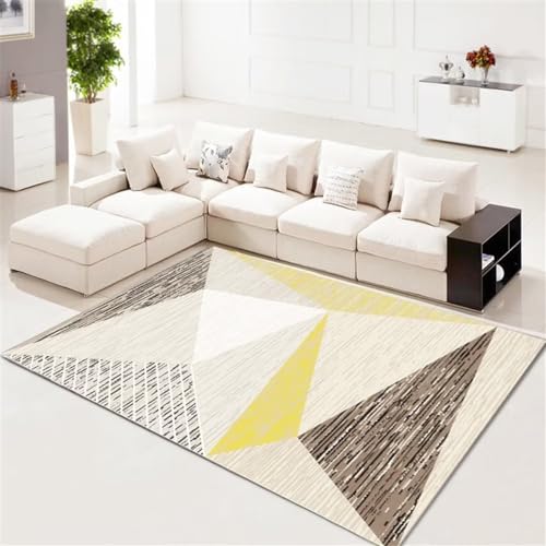Tapis durable rectangulaire motif triangle gris pour sol froid de chambre d'ado