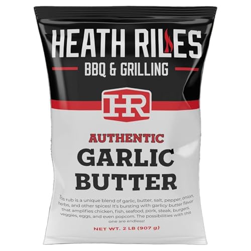 Heath Riles BBQ Rub - Garlic Butter Seasoning, Champion Pitmaster Recipe, Legendary Rubs For Smoking & Grilling, 80+ BBQ Championships, 2 lb./32 oz.
