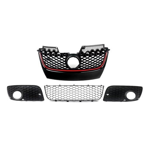 Grille De Pare-chocs Avant VW MK5 Jetta GLI GTI Calandre Noire Alvéolée Centrale Latérale 06-09