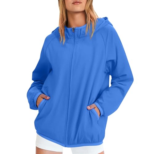Generic Blue Women's Rain Jacket – Lightweight, Waterproof Windbreaker for All Seasons - Image 3