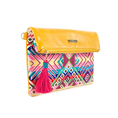 Chumbak Women's Beaded Chevron Sling Bag (Yellow) Amazon.in Fashion