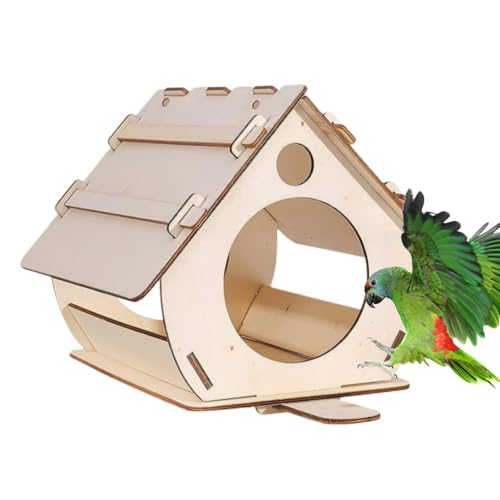 巣箱キット、木製鳥小屋キット - 自分で組み立てる巣箱キット | バードハウス大人が組み立てるための未完成の木の巣箱、クリエイティブなハングバードハウス