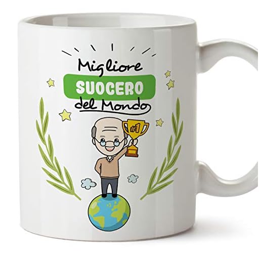 Mugffins Tazza Suocero -Famiglia Mondo -Idee Regali Divertenti e Originali -Tazze di caffè eTè -