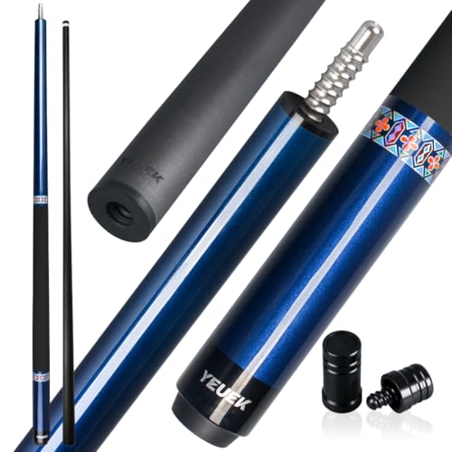 YEUEK Carbon Fiber Pool Cue Stick 12.5mm Tip,Low DeflectionBilliard Cue Sticks Pool Sticks with 3/8 * 8 Pin,58