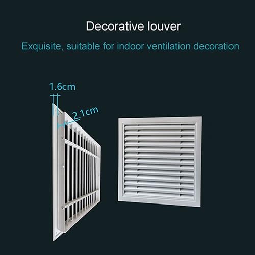 griglia aerazione rettangolare, Griglie di ventilazione, cappa in rete di ventilazione in lega di alluminio Prese d'aria Aria condizionata Otturatore dell'unità esterna(Style A (hole opening,500x500 m
