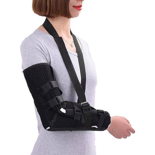 肘骨折固定ブレース、手首保護付き肘ブレースサポート、肘骨折、靭帯断裂、手首捻挫用の調節可能な手首肘ブレース,L(1.75-1.95cm)