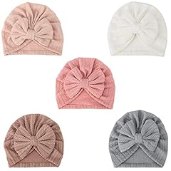 5 Pack Bow Hats 3-12 Months