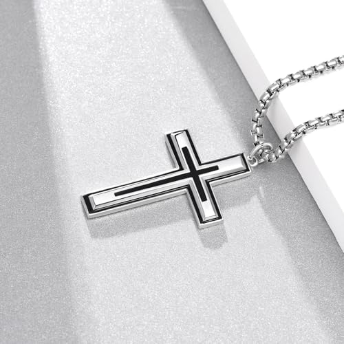 Cross Necklace 925 Sterling Silver Cross Necklace for Men Women Crucifix Necklace Cross Jewelry Gifts3