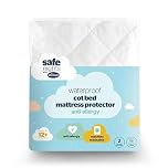 Silentnight Safe Nights Cot Bed Waterproof Mattress Protector 140 x 70 cm - Quilted Toddler Bed Protector Pad Anti-Allergy Soft Touch Breathable Comfortable - Machine Washable - 140 x 70cm