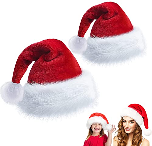 Weihnachtsmütze 150 Cm Rot – Langer Plüsch-Schal Mit Nikolaus-Look
