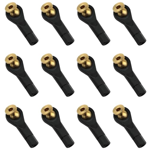 Dsjnf M2 Ball Head Bracket Tie Rod Ball Head Connector for Remote Control Model Vehicles Boat Airplane 12PCS