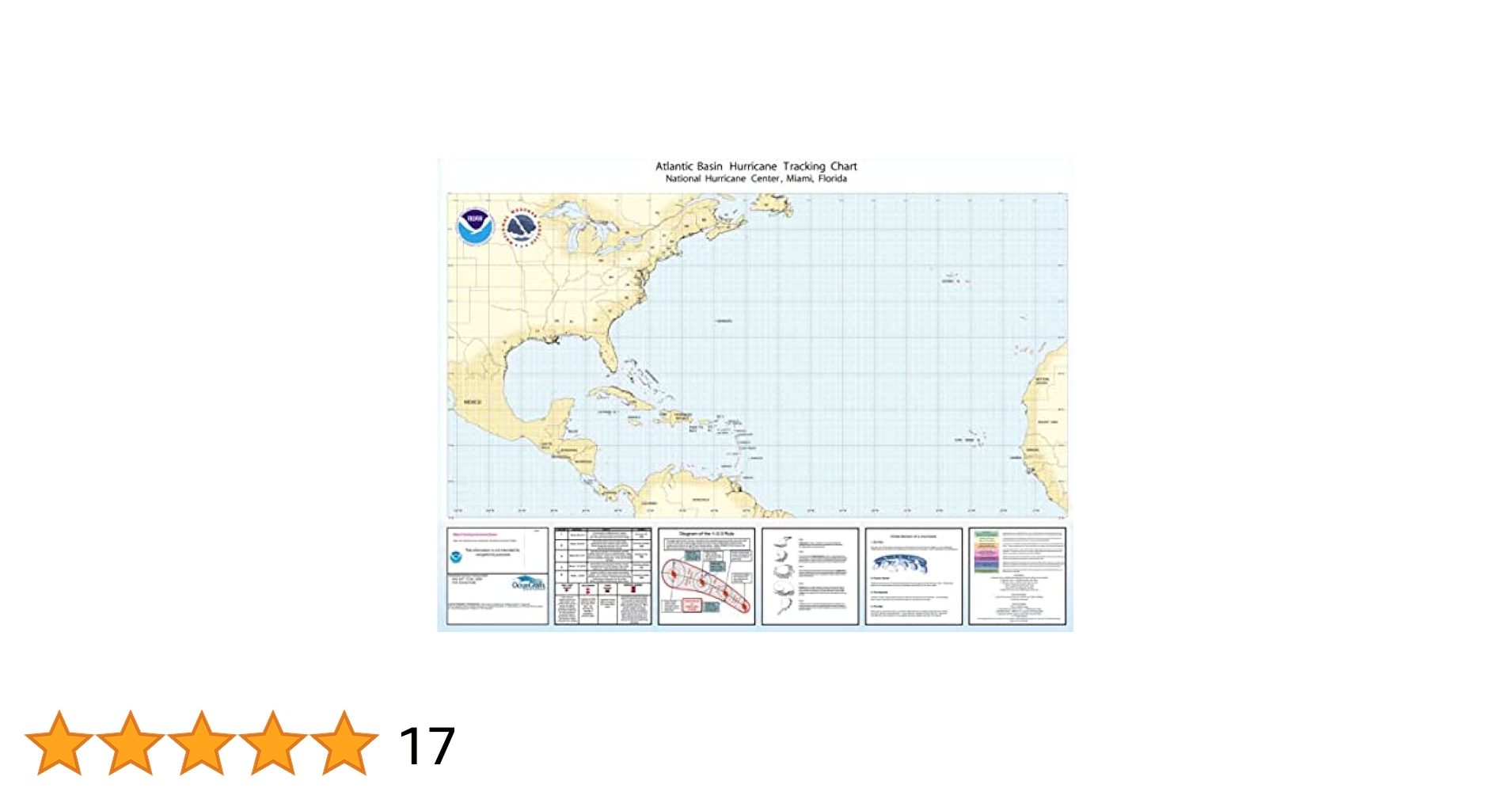 Amazon.com : Oceangrafix Hurricane Tracking Chart: Full Atlantic : Sports & Outdoors for Free Printable Hurricane Tracking Map Printable