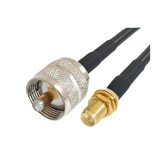 RG58 �P�[�u�� SO239 PL259 UHF ���� SMA �I�X�v���O���X�W���b�N WI/*FI an*/�A���e�i 50 �I�[�� R*/F �����s�O�e�[���P�[�u��(UHFM-RPSMAF,10m)