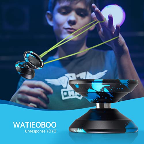 Watieoboo Yoyo Professional,Metal Responsive Yoyo For Kids Beginners, Unresponsive Yoyo For Adults Intermediate-Advanced Players With Glove And 10 Replacement Yoyos Strings-Model Wa-01 #TOP2