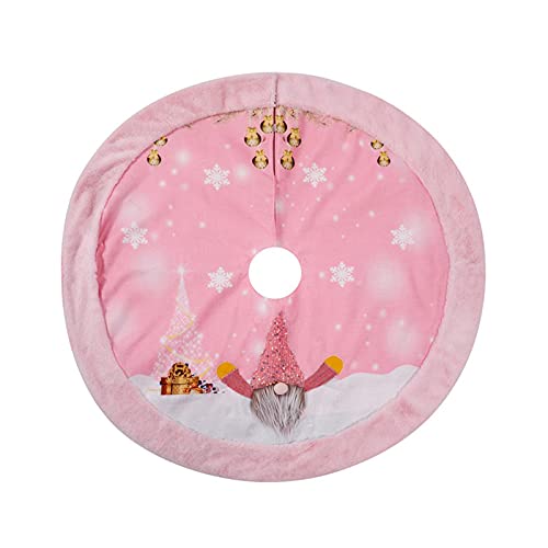 GEZICHTA Christmas Tree Skirt,42.5inch Felt Cloth Snowy Christmas Trees Mat Decorations Indoors Santa Pattern for Merry Christmas Party Tree Skirt Mat,Holiday Home Decor(Types(Pattern): A)