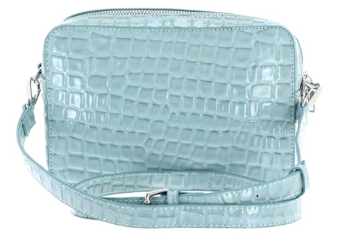 Sacoche camera bag compacte croco bleu pour ranger vos essentiels