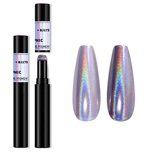 Chrom Nagel Pulver Stifte - Luftkissen Nagelpulver Stift Mit Spiegeleffekt Glitter Nail Art Stifte Lidschattenstifte